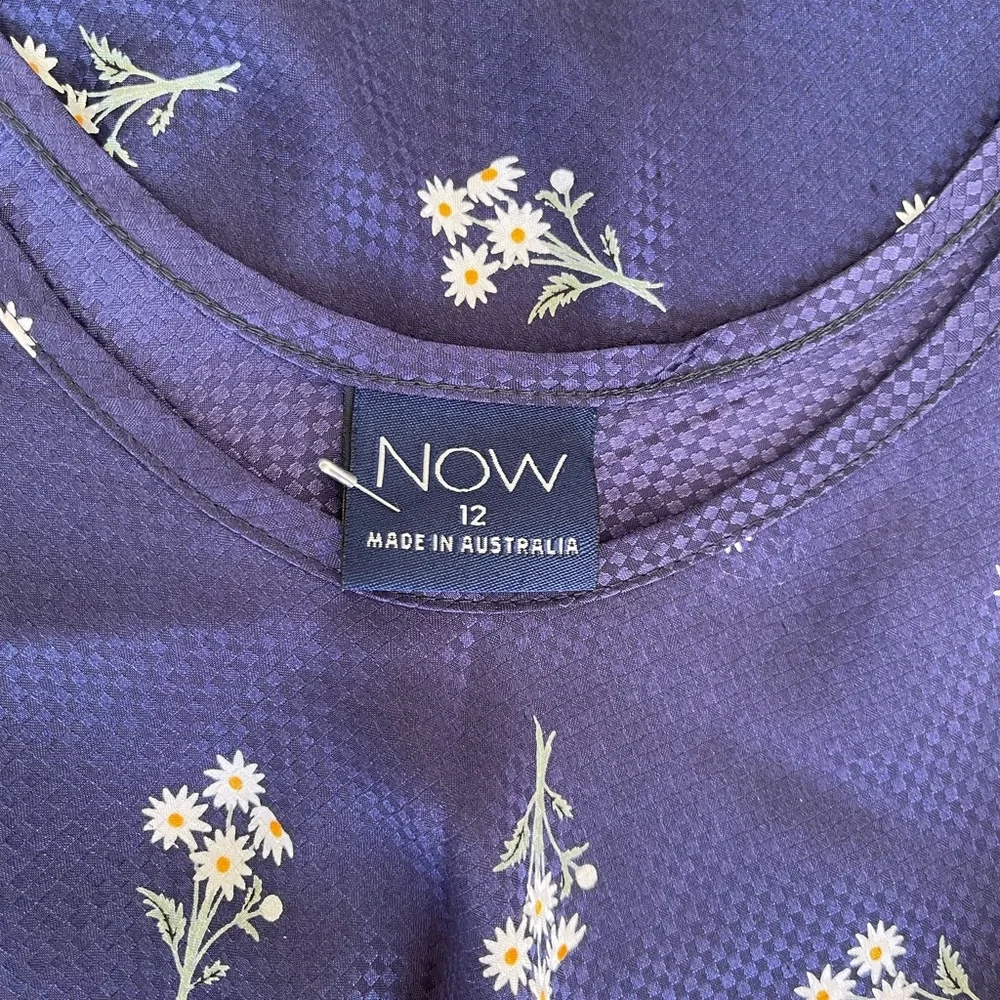 90s Vintage Blue Floral Slip Dress - Picture 9 of 9